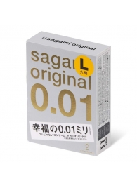 Презервативы Sagami Original 0.01 L-size увеличенного размера - 2 шт. - Sagami - купить с доставкой в Димитровграде
