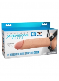 Полый страпон на ремнях 8’’ Hollow Silicone Strap-on - Pipedream - купить с доставкой в Димитровграде