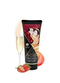 Массажный крем для тела с ароматом клубники и шампанского Sparkling Strawberry Wine - 200 мл. - Shunga - купить с доставкой в Димитровграде