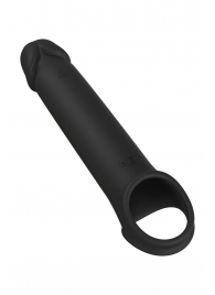 Черная насадка-удлинитель с вибрацией Vibrating Extender With Remote - Dream Toys - в Димитровграде купить с доставкой