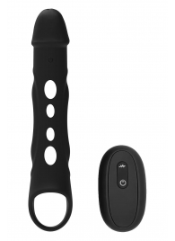 Черная насадка-удлинитель Vibrating Extender With Remote с вибрацией - Dream Toys - в Димитровграде купить с доставкой