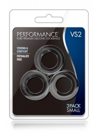 Набор из 3 черных эрекционных колец Black Small Penis Rings - Blush Novelties - в Димитровграде купить с доставкой
