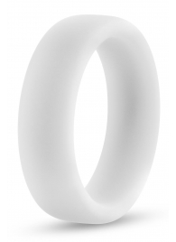 Белое люминесцентное эрекционное кольцо Silicone Glo Cock Ring - Blush Novelties - в Димитровграде купить с доставкой