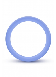 Голубое люминесцентное кольцо Silicone Glo Cock Ring - Blush Novelties - в Димитровграде купить с доставкой