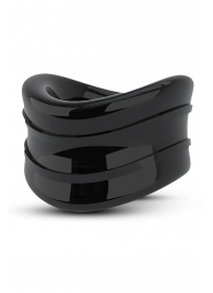 Черное эрекционное кольцо на мошонку Beef Ball Stretcher Snug - Blush Novelties - в Димитровграде купить с доставкой