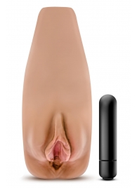 Маструбатор-вагина с вибрацией Soft   Wet Renata Realistic Tan Masturbator - Blush Novelties - в Димитровграде купить с доставкой
