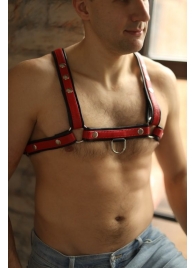 Черно-красная мужская портупея Black-Red - БДСМ Арсенал - купить с доставкой в Димитровграде