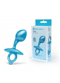 Голубая анальная пробка для массажа простаты Bulb Silicone Prostate Plug - 10,7 см. - b-Vibe - в Димитровграде купить с доставкой
