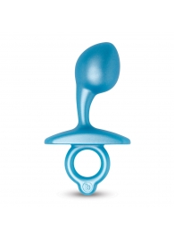 Голубая анальная пробка для массажа простаты Bulb Silicone Prostate Plug - 10,7 см. - b-Vibe - в Димитровграде купить с доставкой