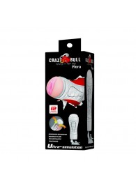 Мастурбатор-вагина Flora White с присоской и 12 режимами вибрации - Baile - в Димитровграде купить с доставкой