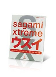 Ультратонкий презерватив Sagami Xtreme SUPERTHIN - 1 шт. - Sagami - купить с доставкой в Димитровграде