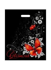 Черный пакет Glamour с вырубной ручкой (38х47 см) - Сима-Ленд - купить с доставкой в Димитровграде