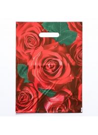 Пакет с цветочным принтом и вырубной ручкой (30х40 см) - Сима-Ленд - купить с доставкой в Димитровграде