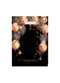 Пакет с вырубной ручкой и принтом в виде шариков (30х40 см) - Сима-Ленд - купить с доставкой в Димитровграде