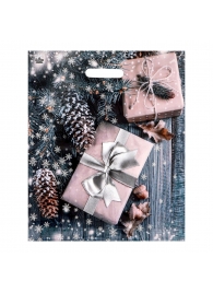 Новогодний пакет с принтом в виде подарков и вырубной ручкой (45х38 см) - Сима-Ленд - купить с доставкой в Димитровграде