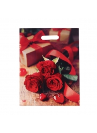 Пакет с принтом в виде роз (31х40 см) - Сима-Ленд - купить с доставкой в Димитровграде