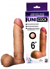 Насадка для страпона фаллической формы UNICOCK 6  - 18 см. - LOVETOY (А-Полимер) - купить с доставкой в Димитровграде
