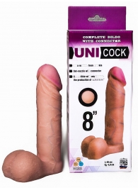 Фаллическая насадка для страпона UNICOCK 8  - 20 см. - LOVETOY (А-Полимер) - купить с доставкой в Димитровграде