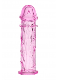 Розовая насадка фаллической формы - 12,5 см. - A-toys - в Димитровграде купить с доставкой