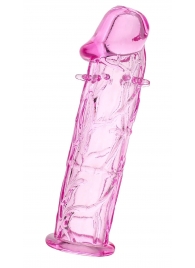 Розовая насадка фаллической формы - 12,5 см. - A-toys - в Димитровграде купить с доставкой