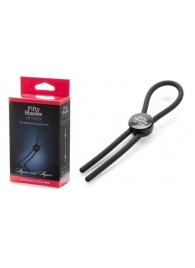 Тёмно-серое эрекционное кольцо с зажимом Again and Again Adjustable Cock Ring - Fifty Shades of Grey - в Димитровграде купить с доставкой