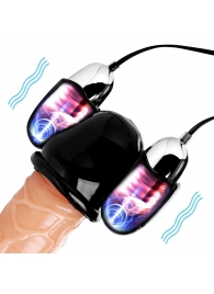 Черная стимулирующая насадка для головки полового члена Multi Speed Vibrating Penis Head Teaser - XR Brands - в Димитровграде купить с доставкой