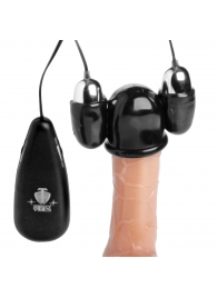 Черная стимулирующая насадка для головки полового члена Multi Speed Vibrating Penis Head Teaser - XR Brands - в Димитровграде купить с доставкой
