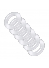 Комплект из 6 прозрачных эрекционных колец Ring Master Custom Ball Stretcher Kit - XR Brands - в Димитровграде купить с доставкой
