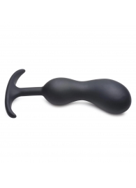 Черный массажер простаты с утяжелителями Premium Silicone Weighted Prostate Plug Large - 18,8 см. - XR Brands - в Димитровграде купить с доставкой