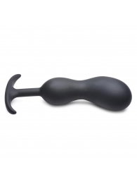 Черный массажер простаты с утяжелителями Premium Silicone Weighted Prostate Plug XL - 20,8 см. - XR Brands - в Димитровграде купить с доставкой