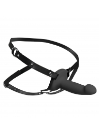 Черный полый страпон с вибрацией 2’’ Erection 28X Smooth Vibrating Silicone Penis Sheath - XR Brands - купить с доставкой в Димитровграде