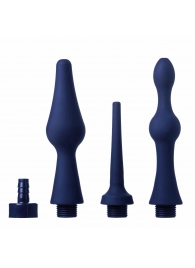 Набор из 3 универсальных насадок для анального душа Universal 3 Piece Silicone Enema Attachment Set - XR Brands - купить с доставкой в Димитровграде