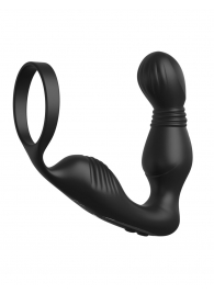 Черный вибростимулятор простаты с эрекционным кольцом Ass-Gasm Pro P-Spot Milker - Pipedream - в Димитровграде купить с доставкой