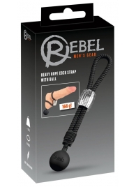 Черное эрекционное лассо с шариком-утяжелителем Heavy Rope - Orion - в Димитровграде купить с доставкой