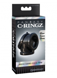 Черное эрекционное кольцо Rock Hard Cock Pipe - Pipedream - в Димитровграде купить с доставкой