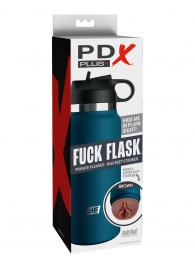 Смуглый мастурбатор-вагина в синей колбе F*ck Flask - Pipedream - в Димитровграде купить с доставкой
