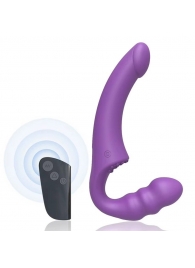 Фиолетовый безремневой страпон Straples Strap-On Dildo - Erokay - купить с доставкой в Димитровграде