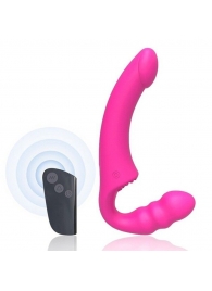 Розовый безремневой страпон Straples Strap-On Dildo - Erokay - купить с доставкой в Димитровграде