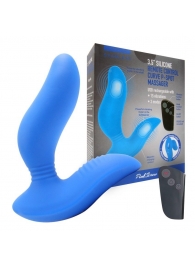 Синий вибромассажер простаты 3,5’’ Remote Control Curve P-spot Massager - 12 см. - Erokay - в Димитровграде купить с доставкой