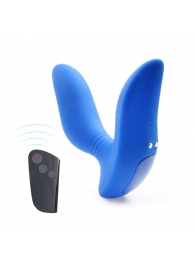 Синий вибромассажер простаты 3,5’’ Remote Control Curve P-spot Massager - 12 см. - Erokay - в Димитровграде купить с доставкой