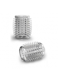 Прозрачная насадка с шипами STAY HARD COCK SLEEVE 01 CLEAR - Blush Novelties - в Димитровграде купить с доставкой