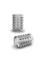 Прозрачная насадка на пенис с шишечками STAY HARD COCK SLEEVE 02 CLEAR - Blush Novelties - в Димитровграде купить с доставкой