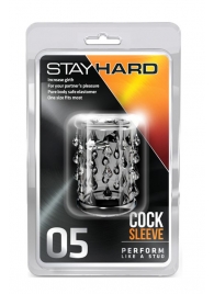 Прозрачная насадка с капельками STAY HARD COCK SLEEVE 05 CLEAR - Blush Novelties - в Димитровграде купить с доставкой