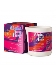 Массажная свеча Light My Fire с ароматом моной - 80 мл. - Love to Love - купить с доставкой в Димитровграде