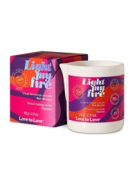 Массажная свеча Light My Fire Coconut с ароматом кокоса - 65 гр. - Love to Love - купить с доставкой в Димитровграде