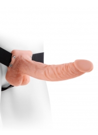 Полый страпон телесного цвета Hollow Strap-On with Balls - 24 см. - Pipedream - купить с доставкой в Димитровграде