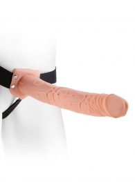 Фаллопротез телесного цвета Hollow Strap-On - 29 см. - Pipedream - купить с доставкой в Димитровграде