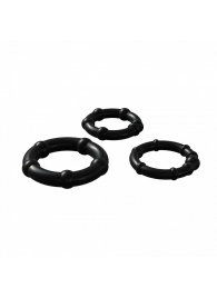 Набор из 3 черных эрекционных колец Babooom Ring Set - Adrien Lastic - в Димитровграде купить с доставкой