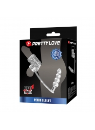 Прозрачная насадка на пенис и мошонку с анальным стимулятором Rilley - Baile - в Димитровграде купить с доставкой