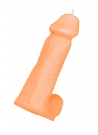 Оранжевая сувенирная свеча «Пенис» - Pecado - купить с доставкой в Димитровграде